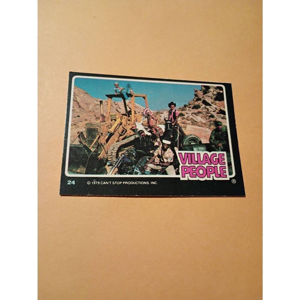 Vintage 1979 Village People Trading Card #24 Disco Era Vintage Music Collectible